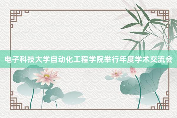 电子科技大学自动化工程学院举行年度学术交流会